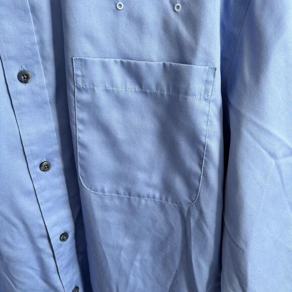 Lands End American Airlines Mens Long Sleeve Blue Uniform Shirt 2XL Tall (50-52) - Picture 5 of 13